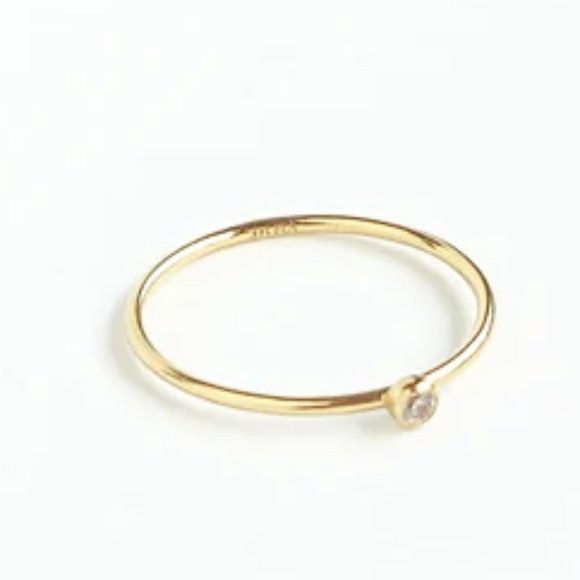 NEW 14K Gold Filled CZ Minimalist Stacking Ring, Everyday Jewelry Christmas Gift - Picture 3 of 8